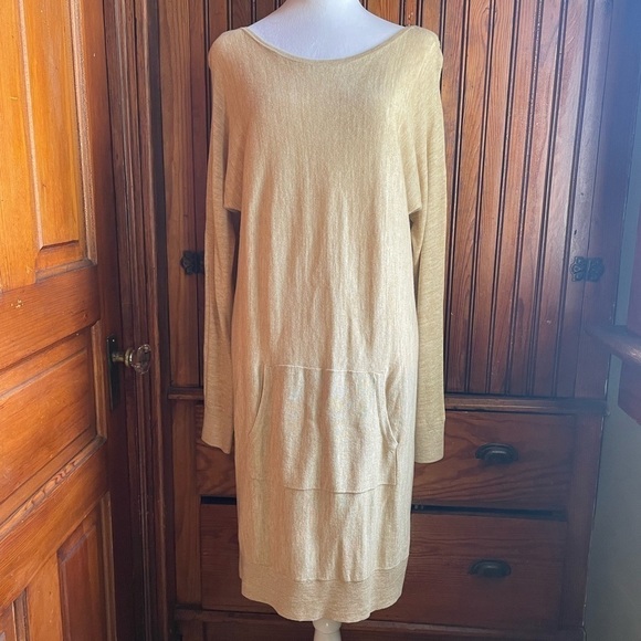 Lilly Pulitzer Cotton/Modal/Wool Tan Stretchy Soft Dress - Picture 1 of 9